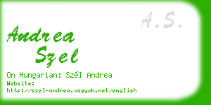 andrea szel business card